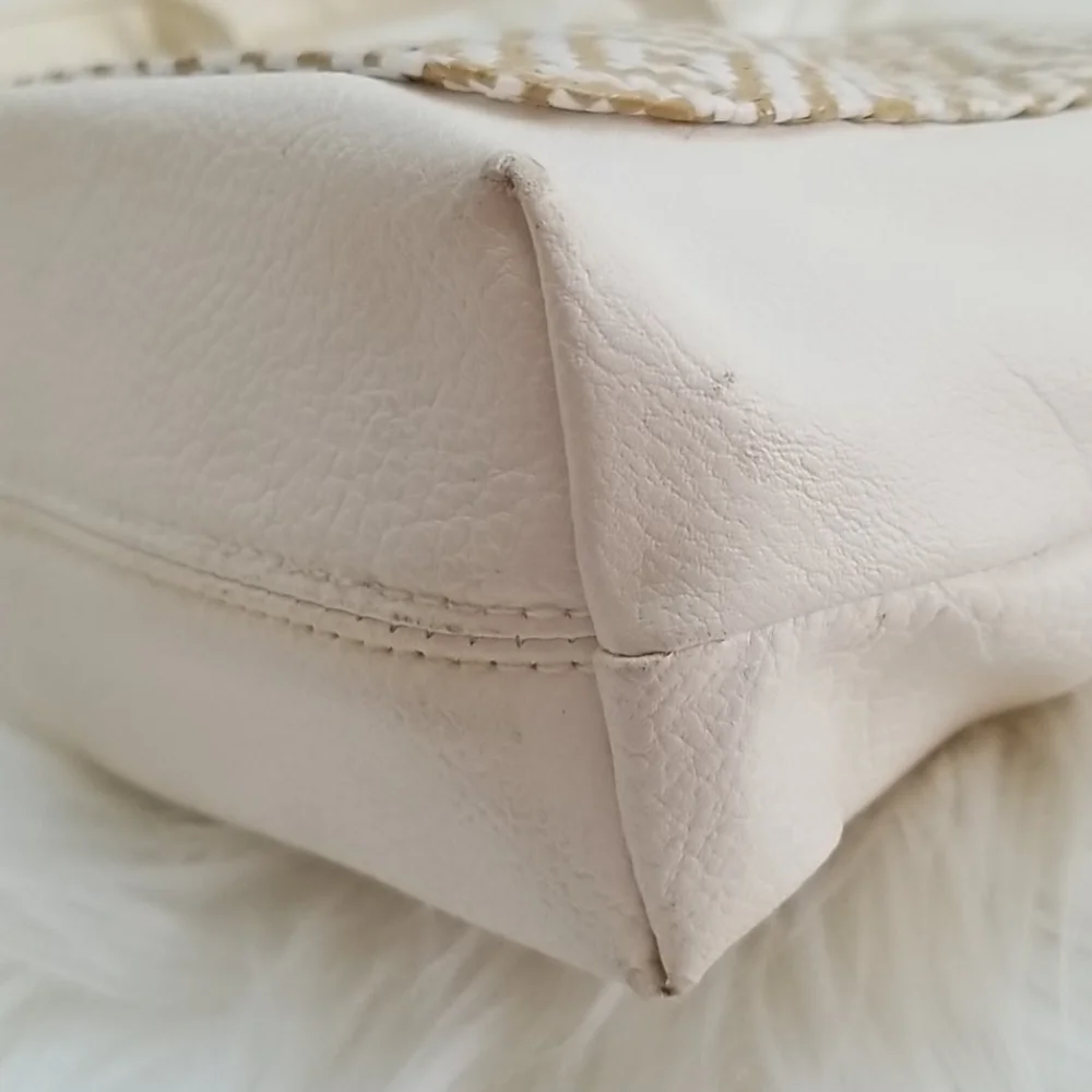 Rosetti white pebbled faux leather cross body bag